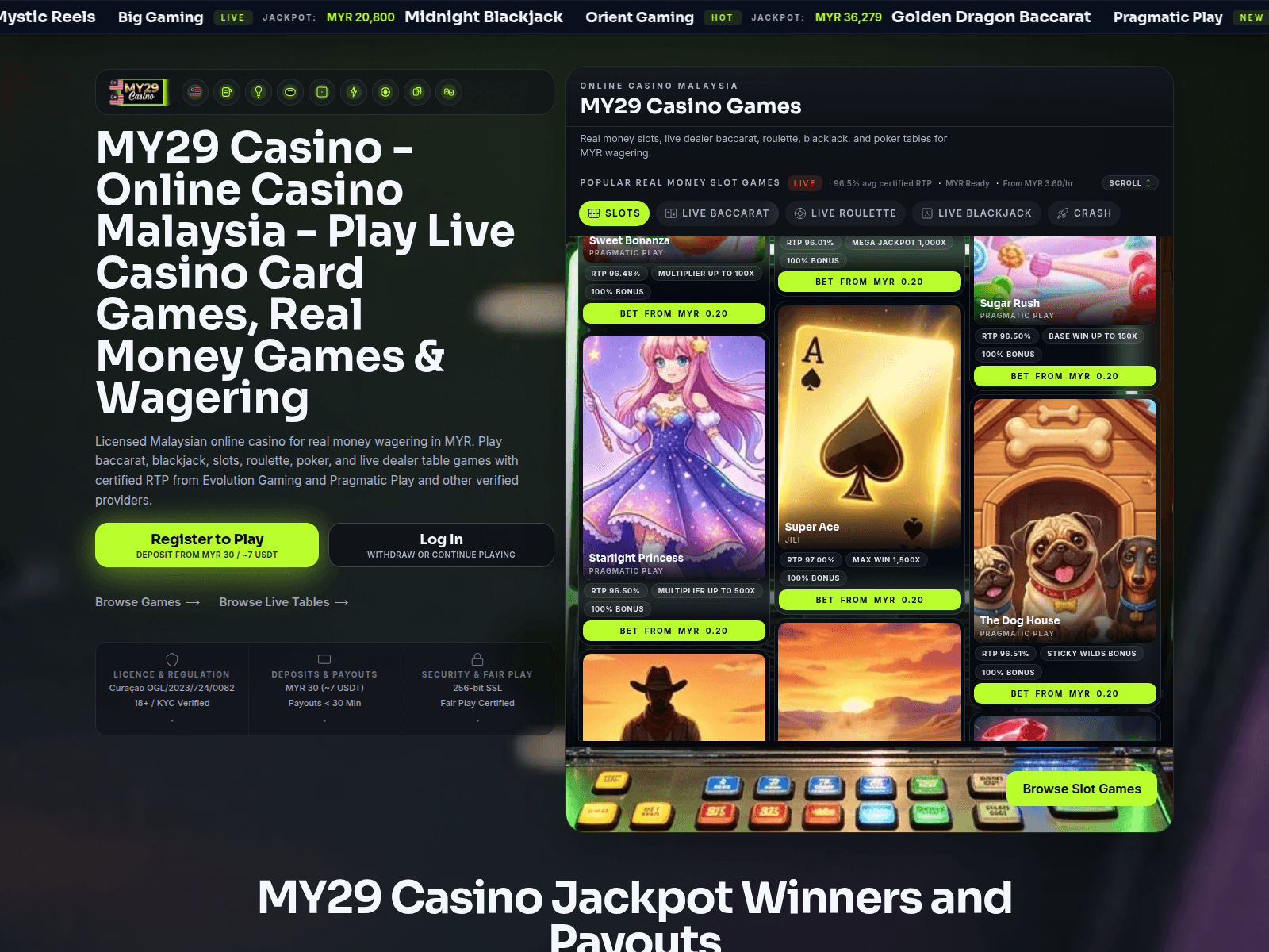 Screenshot of my29casino.com