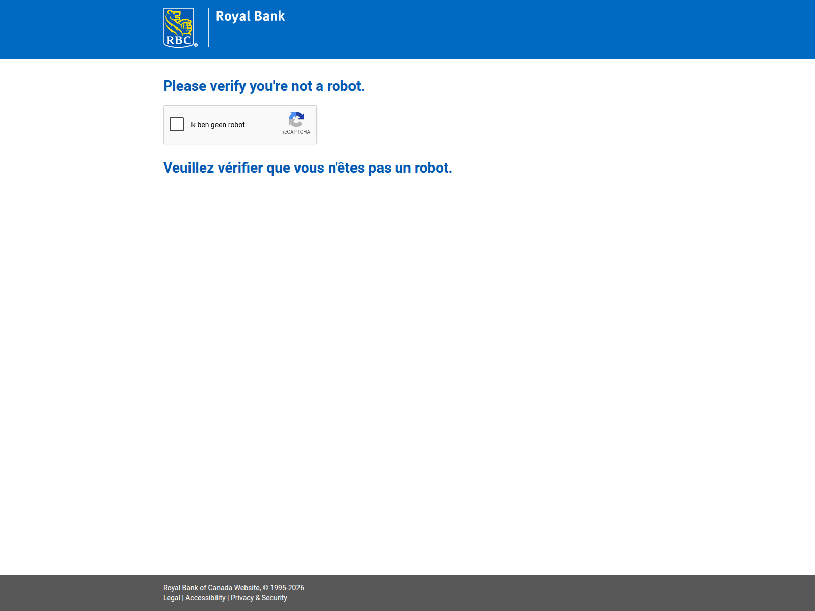 Screenshot of rbcexp.com