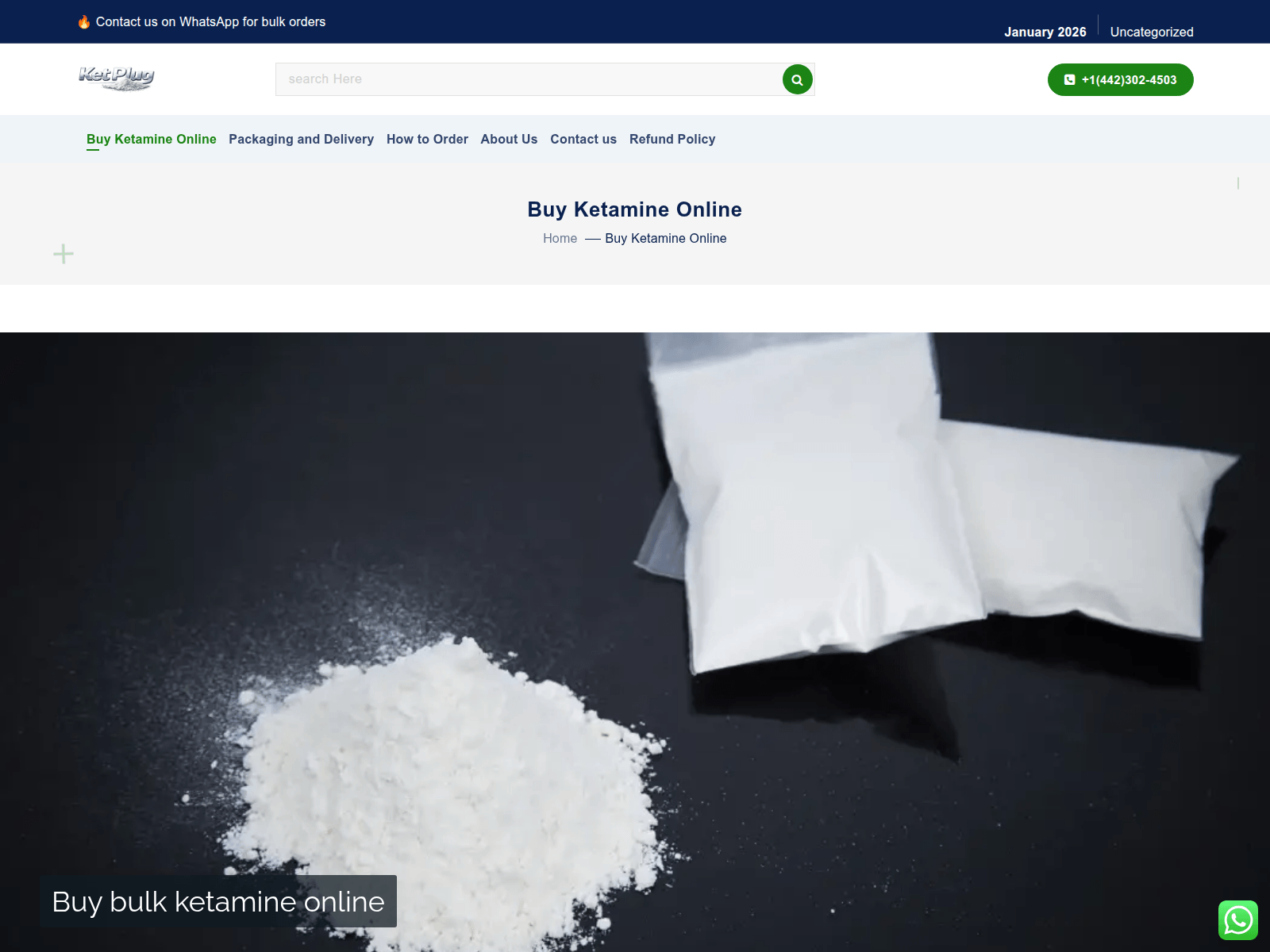 Screenshot of buyketaminepowderonline.com