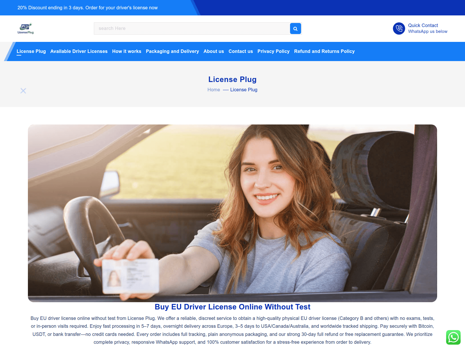 Screenshot of buydriverlicensesonline.com