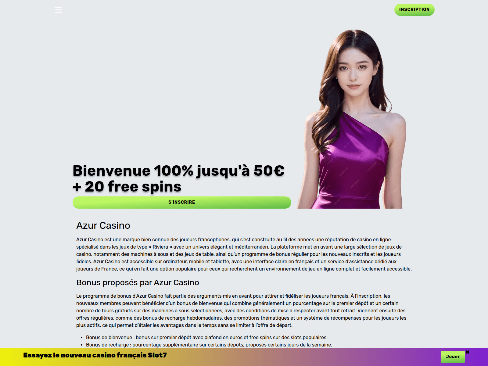 Screenshot of casino-azur3.com