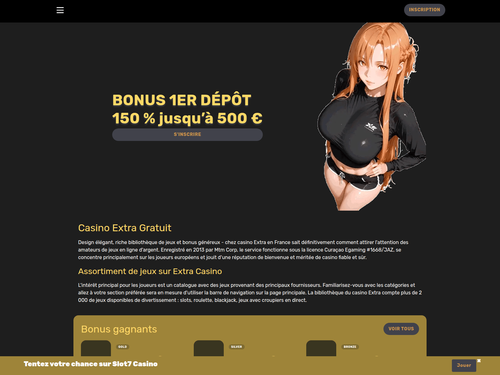 Screenshot of extra-casino-slot.com