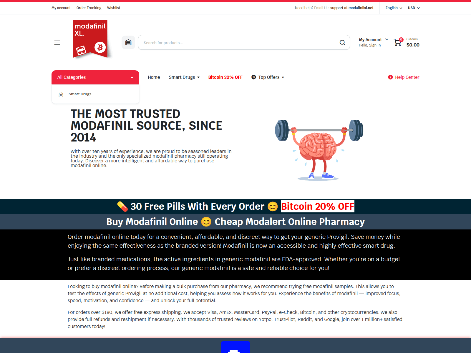 Screenshot of modafinilxl.net