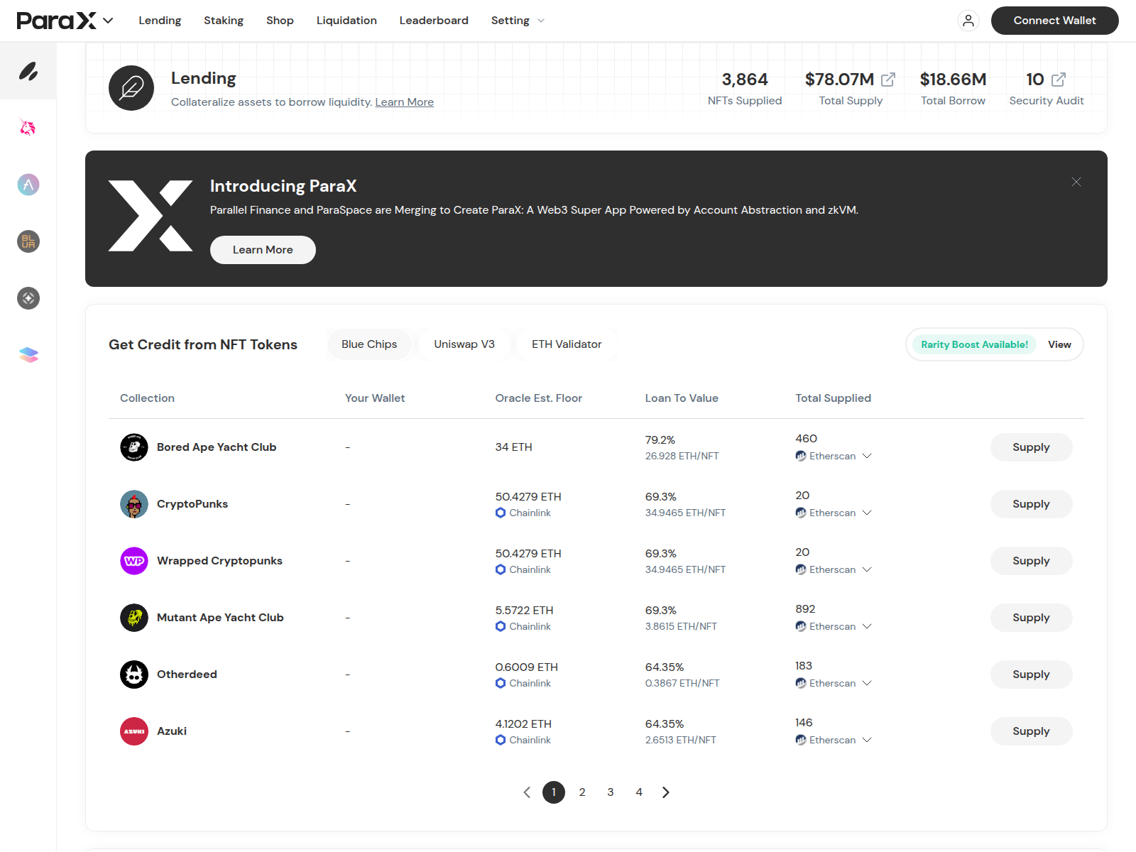 Screenshot of paraxweb3dapp.pages.dev
