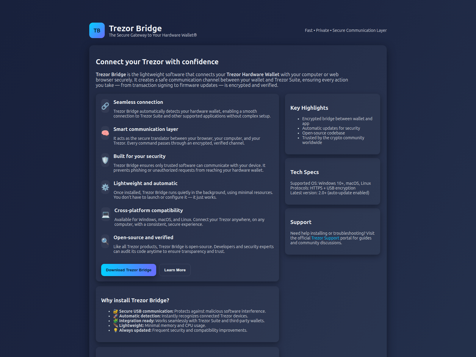 Screenshot of bridg--trezar.pages.dev