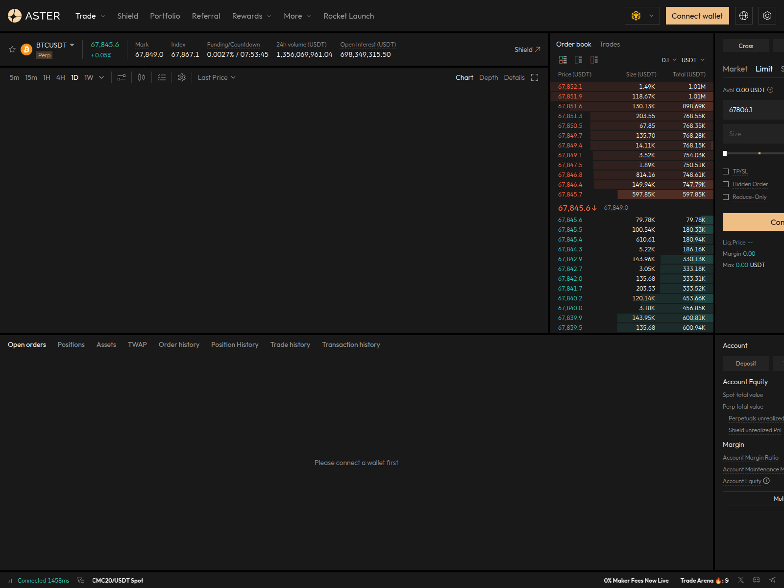 Screenshot of app-aster-dex.pages.dev