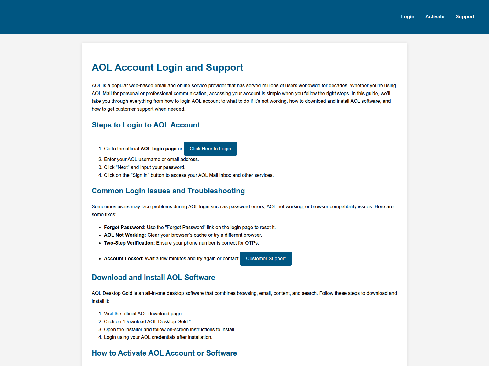 Screenshot of aolwebmail.pages.dev