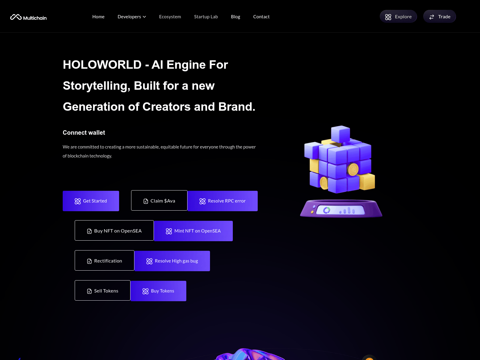 Screenshot of holoworldsol.pages.dev
