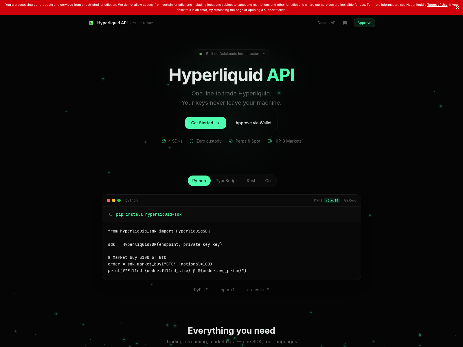 Screenshot of hypercoretrade.pages.dev