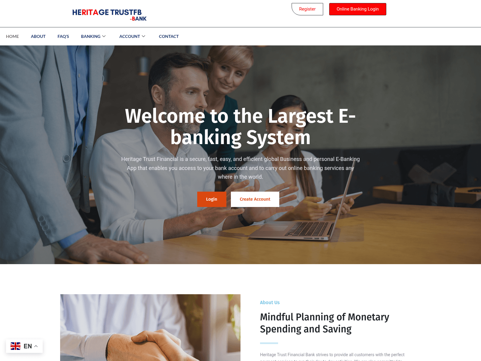 Screenshot of heritagetrustfb.com