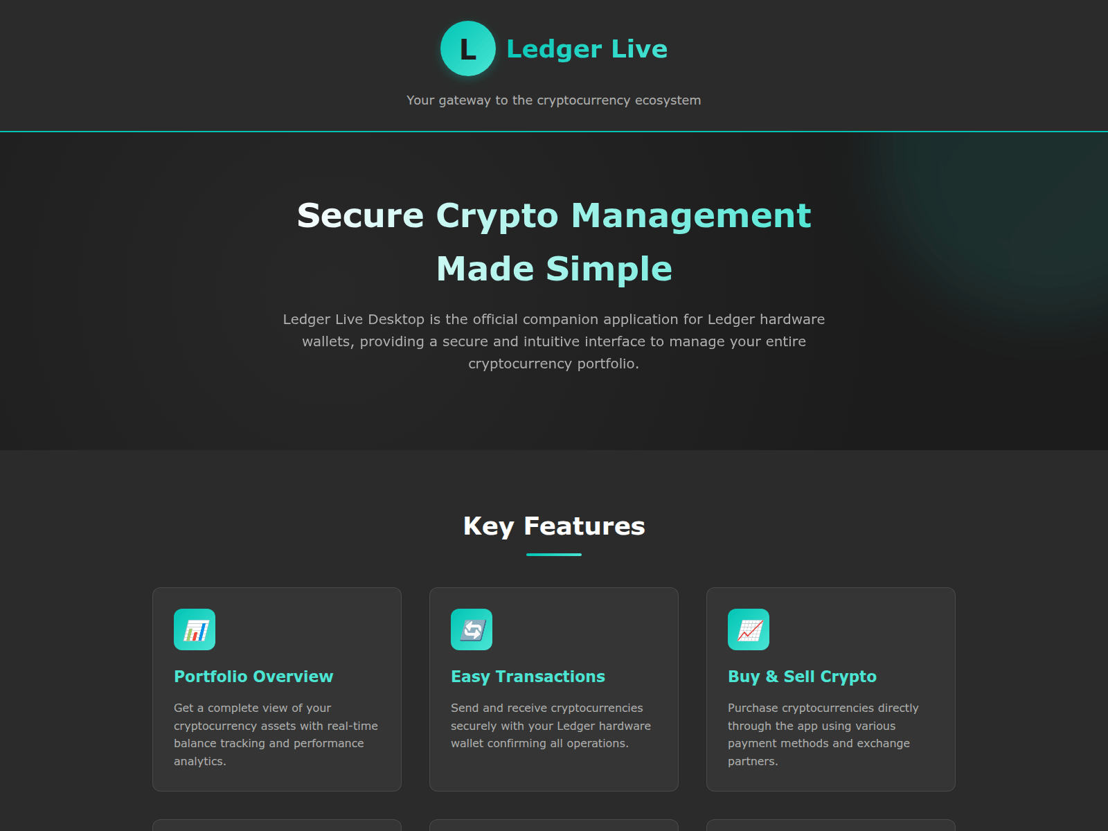 Screenshot of begin-ldger-downloaded.pages.dev