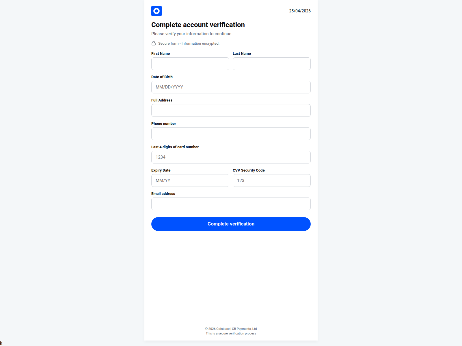 Screenshot of coinbase-verify-5lj.pages.dev