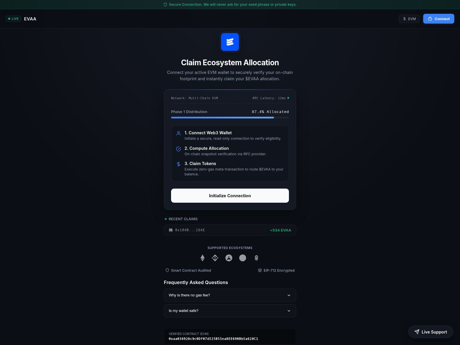 Screenshot of evaa.zanggu.net
