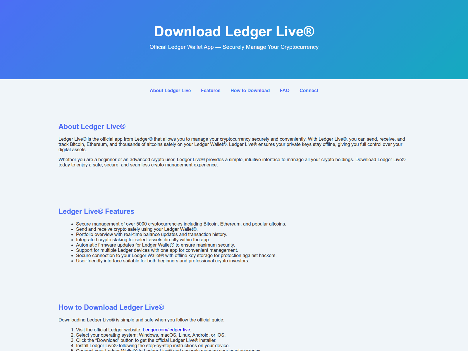 Screenshot of ledgger-io-live.pages.dev