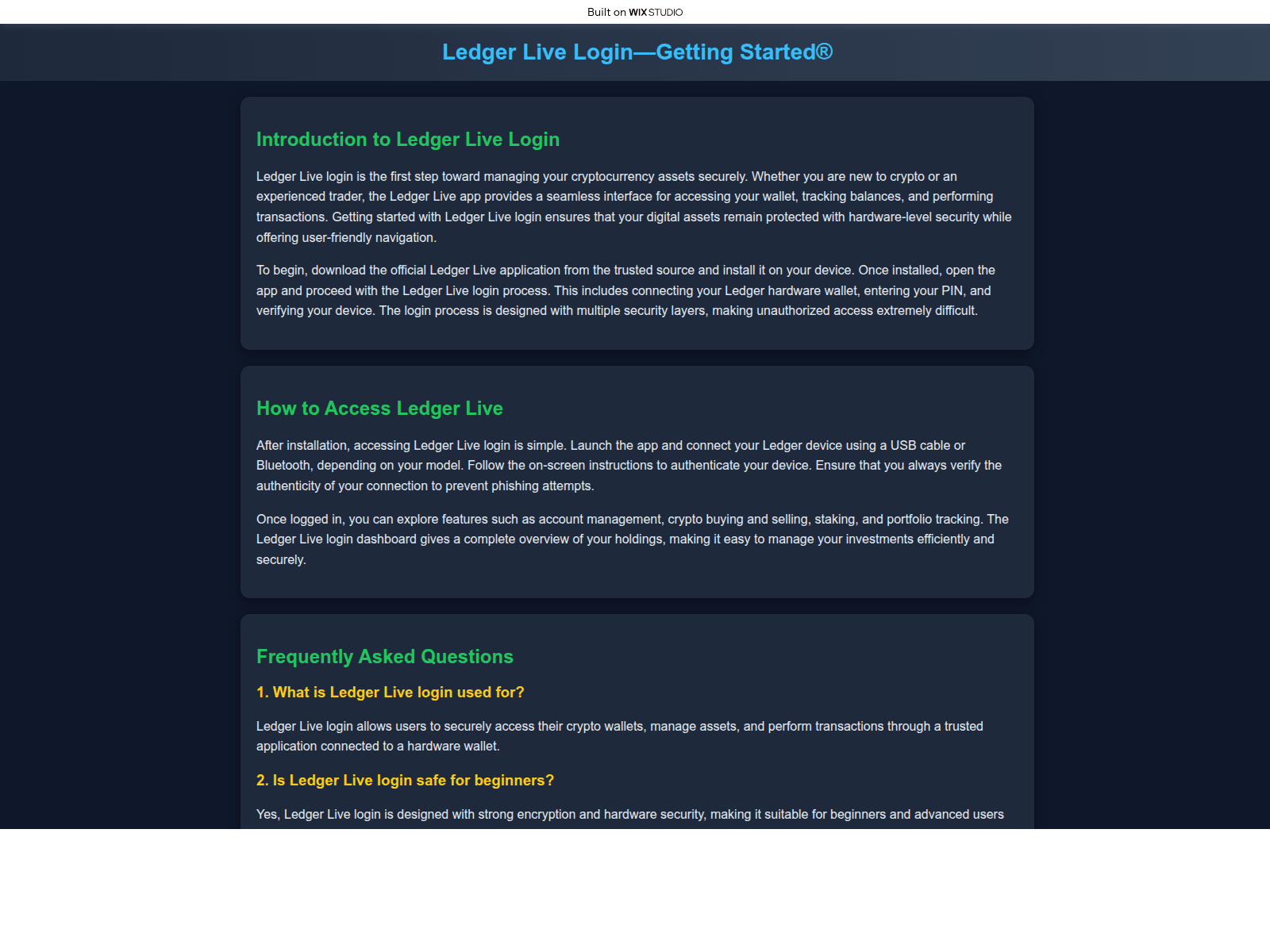 Screenshot of logn-live-ledgrr.wixstudio.com