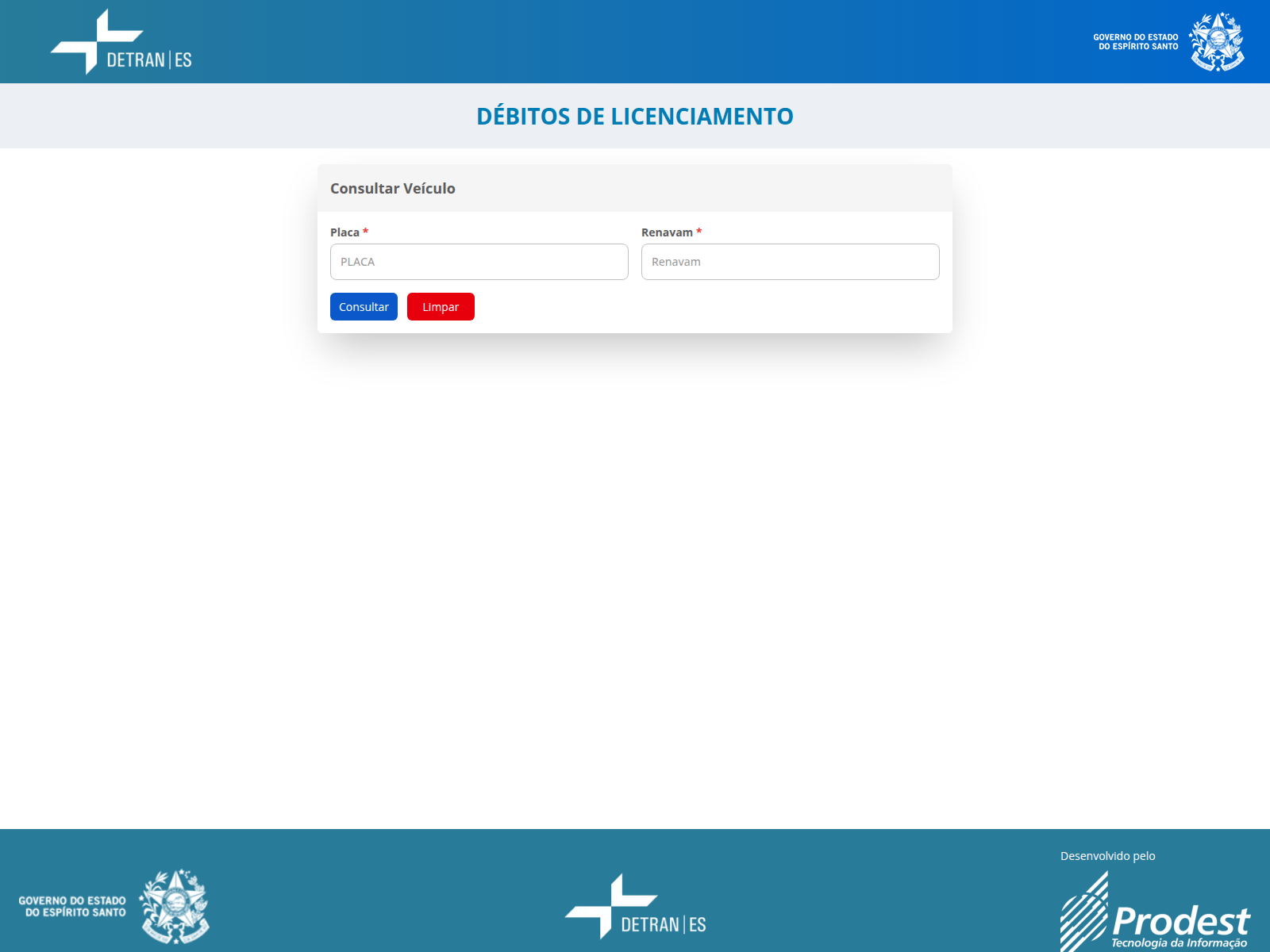Screenshot of detran-es-govbr.vercel.app