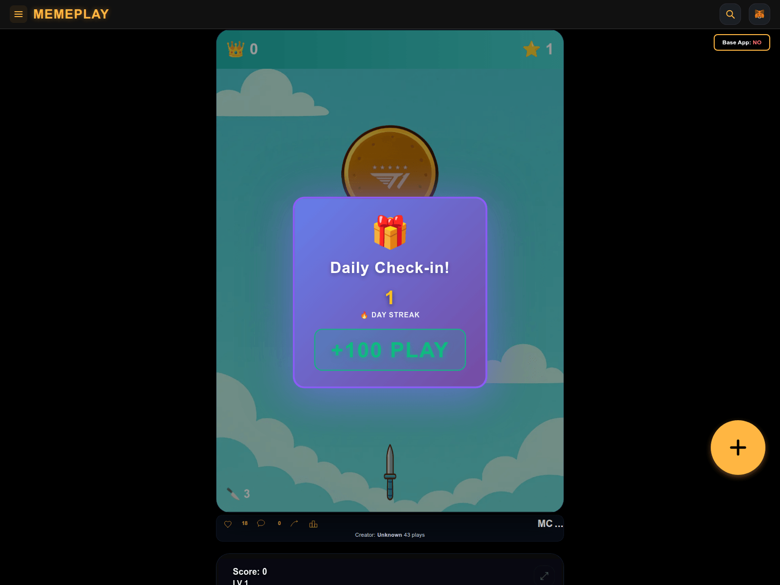 Screenshot of memeplay-dev.pages.dev