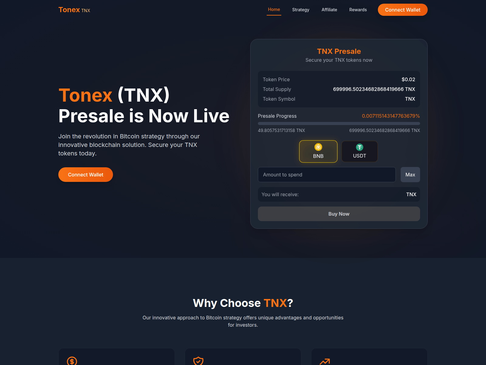 Screenshot of tonextnx.com