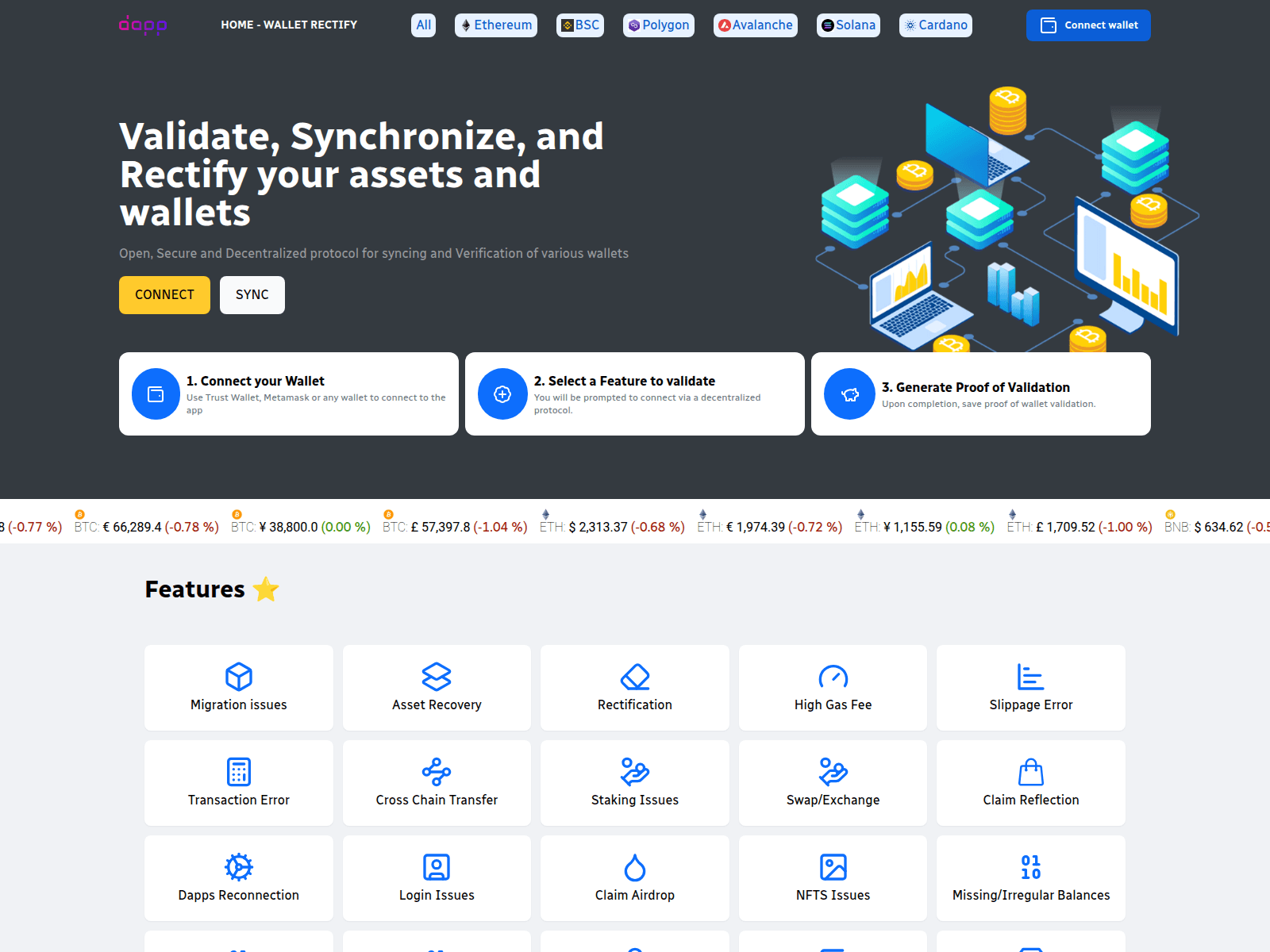 Screenshot of validate-mainnet.pages.dev