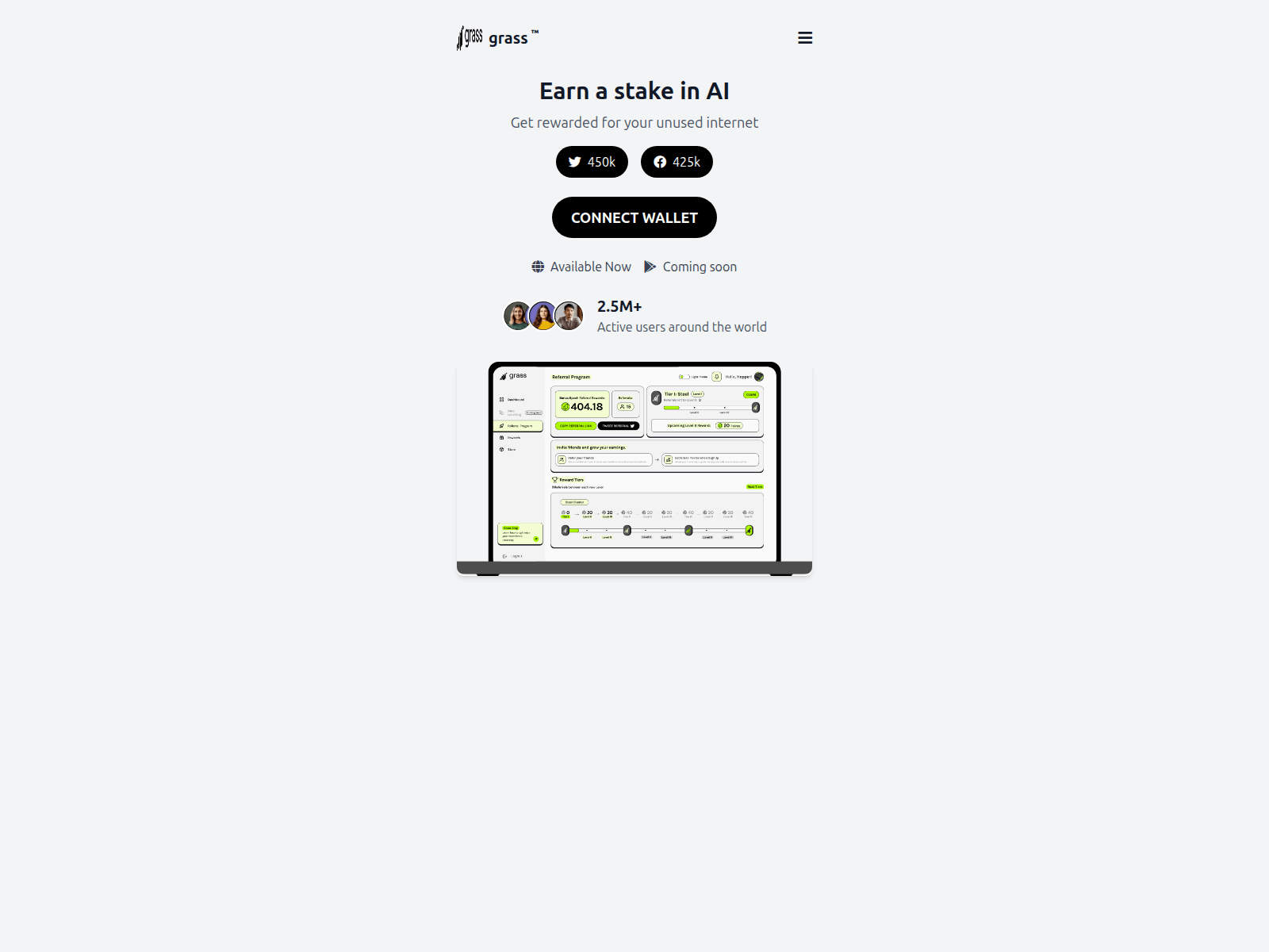 Screenshot of airdrop-grass.pages.dev