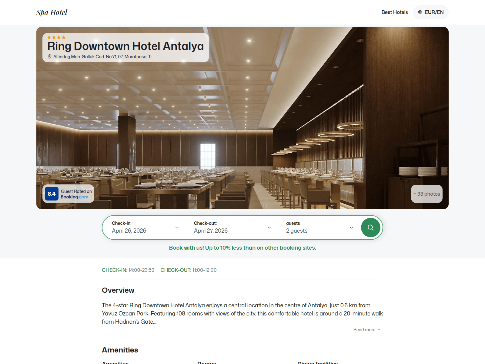 Screenshot of rgdowntown.spahotel.guru