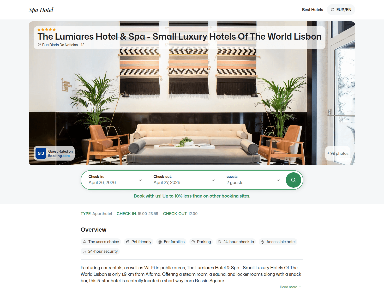 Screenshot of lumiaressmallluxurysoftheworld.spahotel.guru