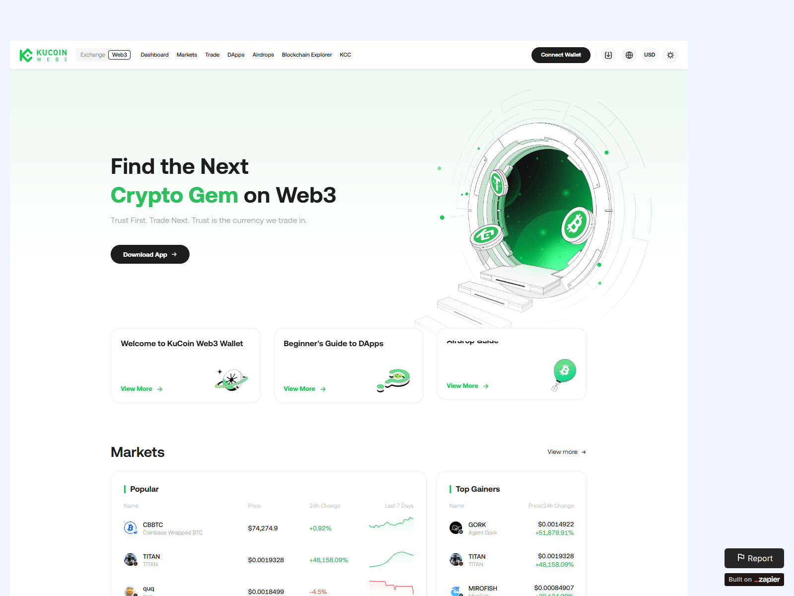 Screenshot of hubkucoi.zapier.app
