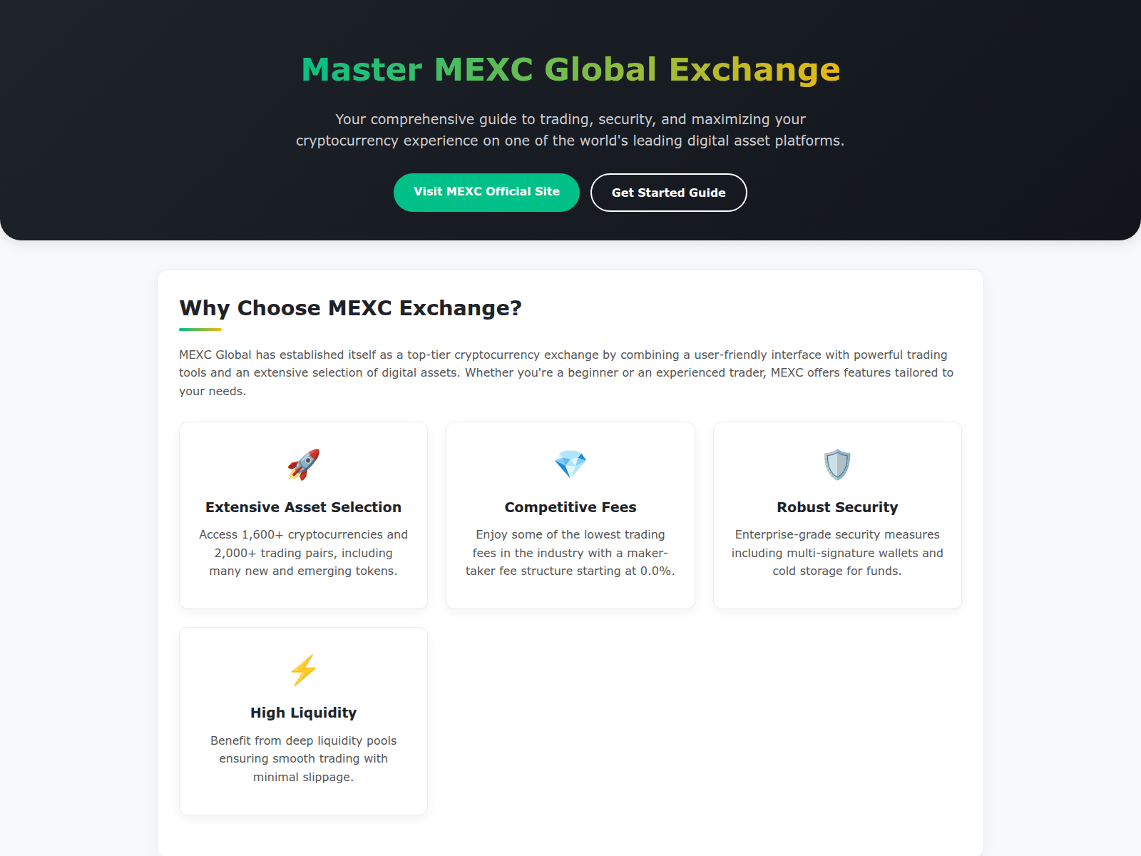 Screenshot of mexcexchange.pages.dev