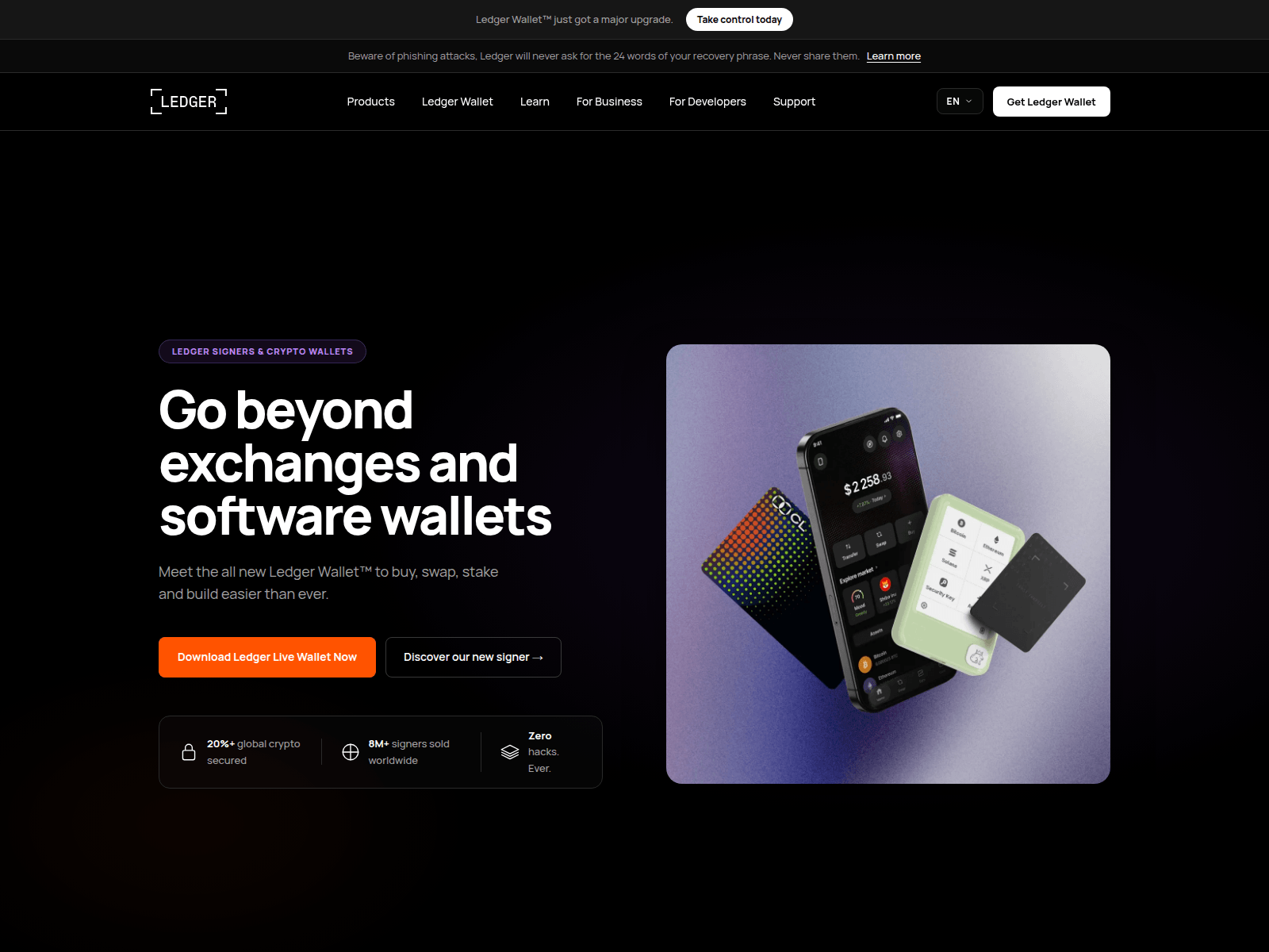 Screenshot of lleddger.com