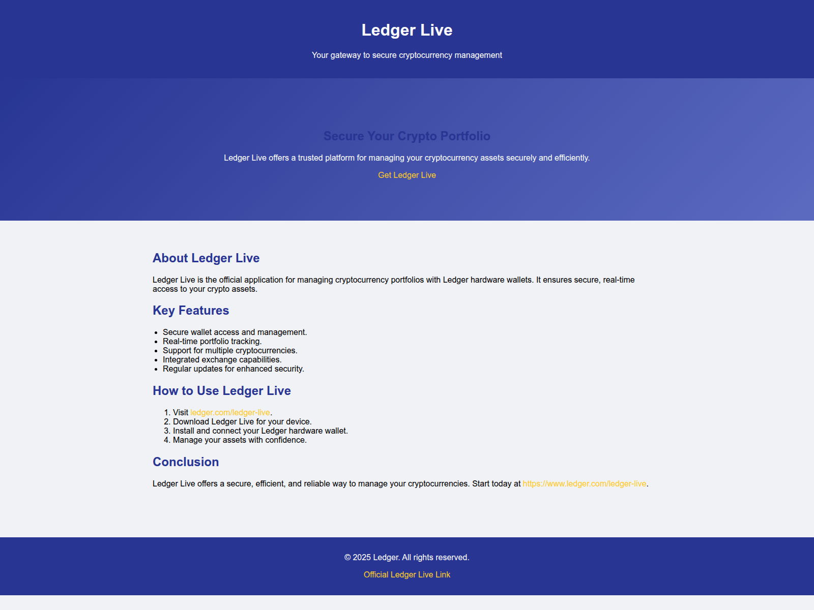 Screenshot of leddger-live-f5a.pages.dev