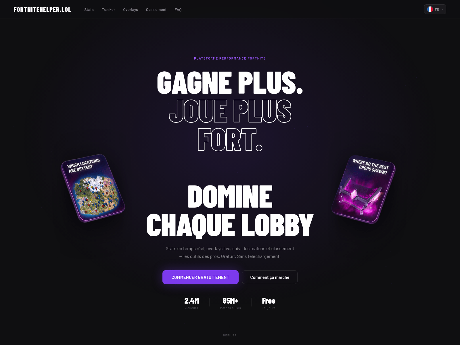 Screenshot of fortnitehelper.lol