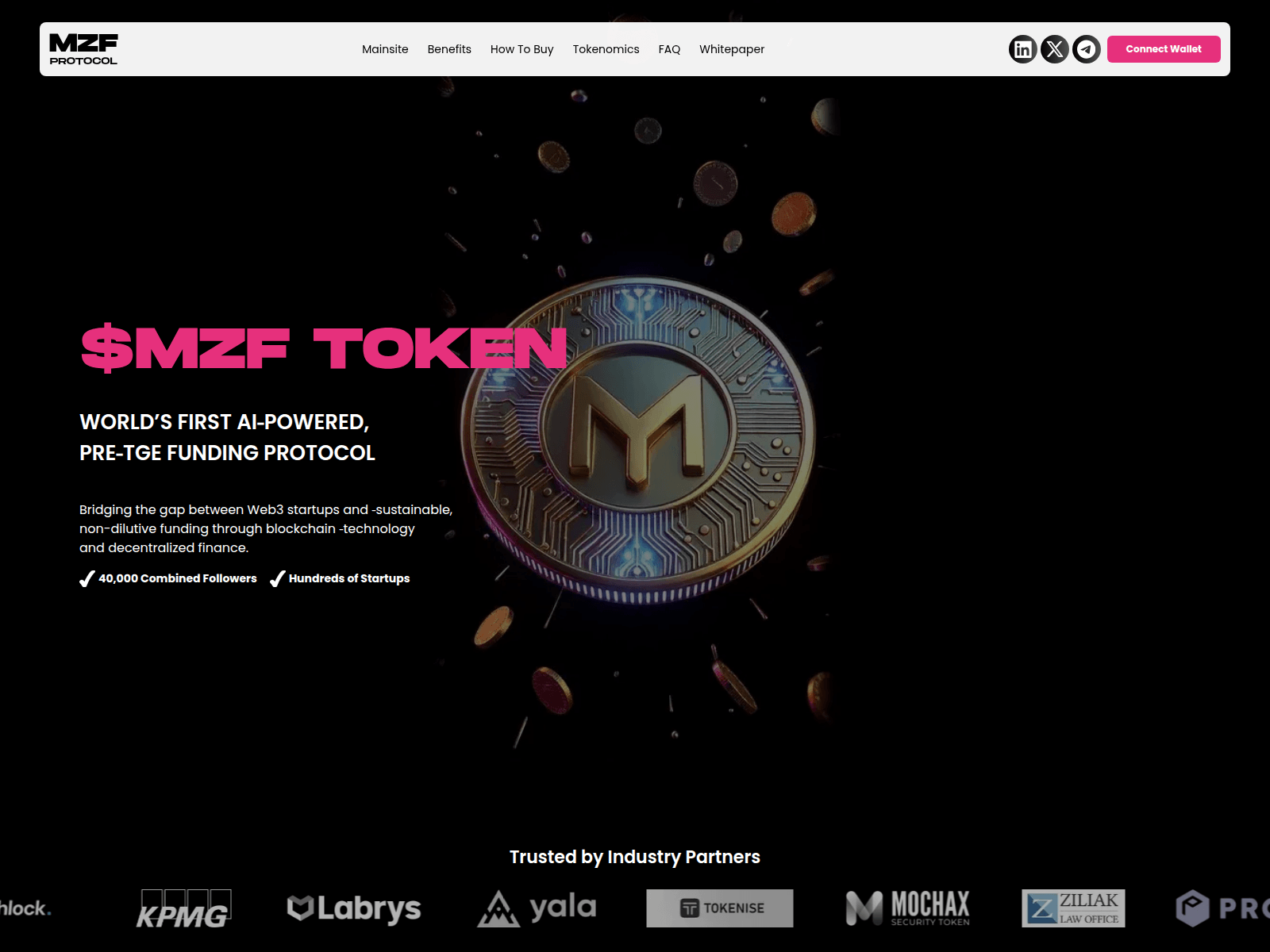 Screenshot of presale.mzfprotocol.xyz