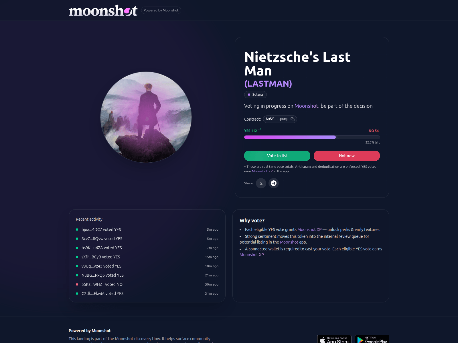Screenshot of moonshots-poll.lol