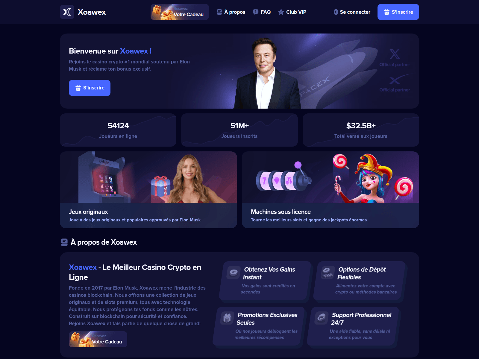 Screenshot of xoawex.com