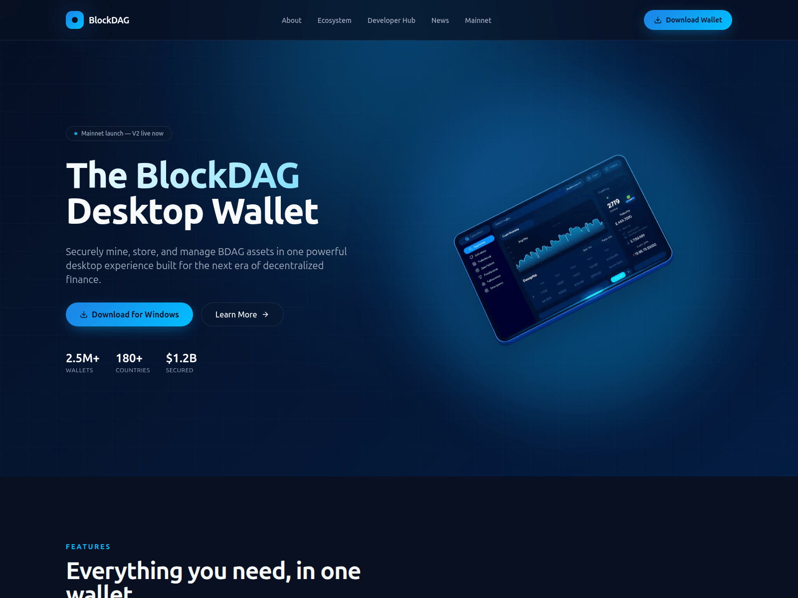 Screenshot of blockdag-desktopwalletinstaller.network