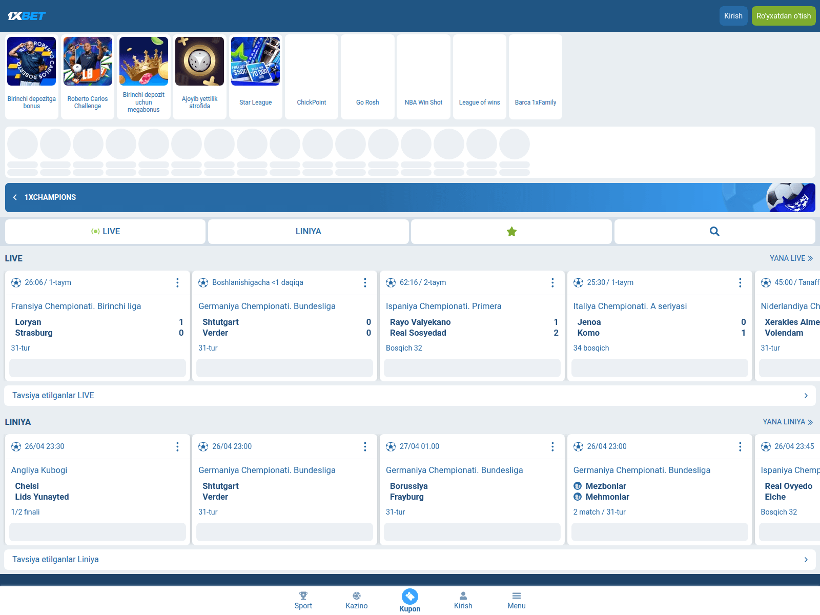 Screenshot of 1xlite-71242.pro