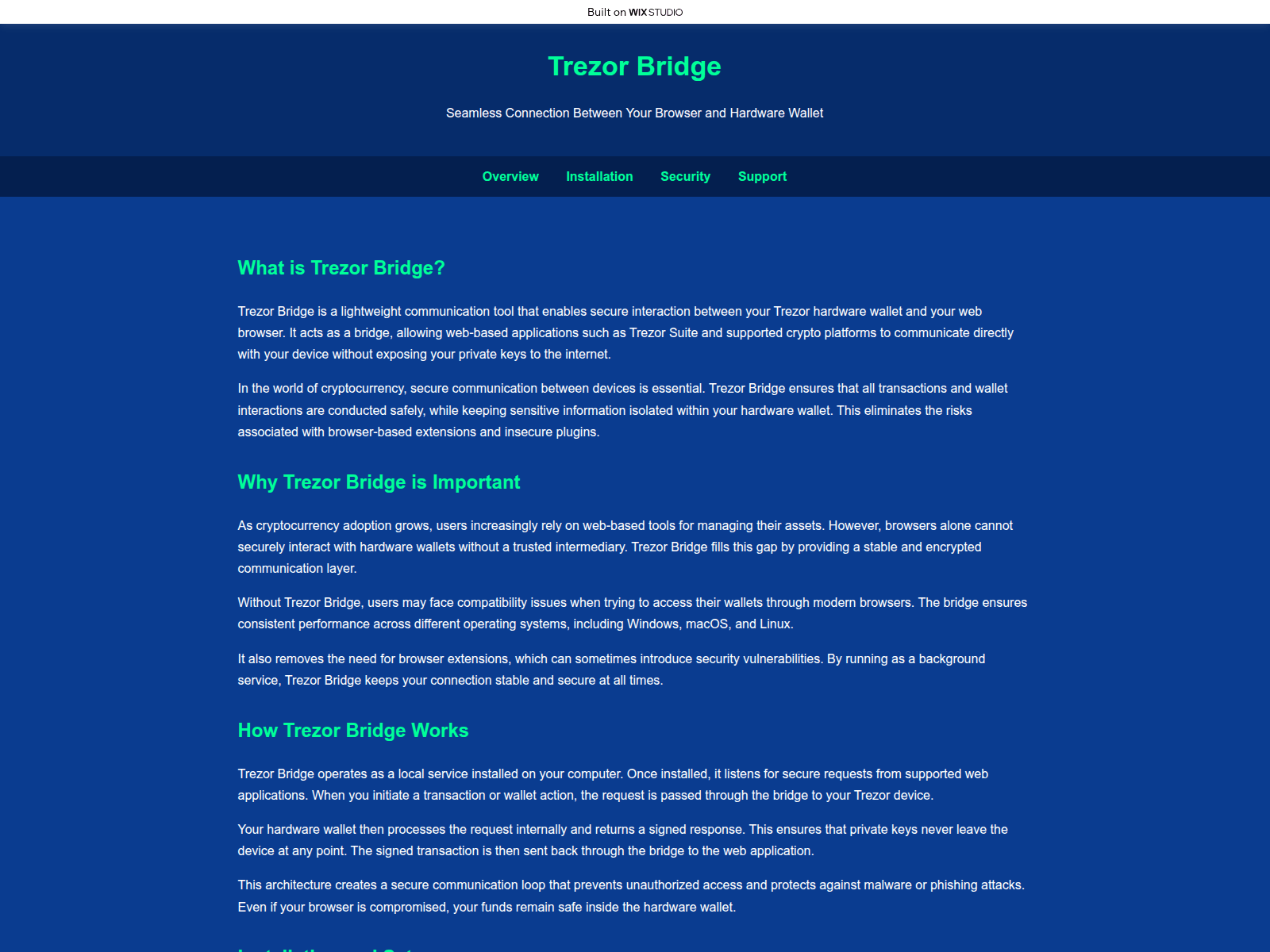 Screenshot of bright-bridge.wixstudio.com