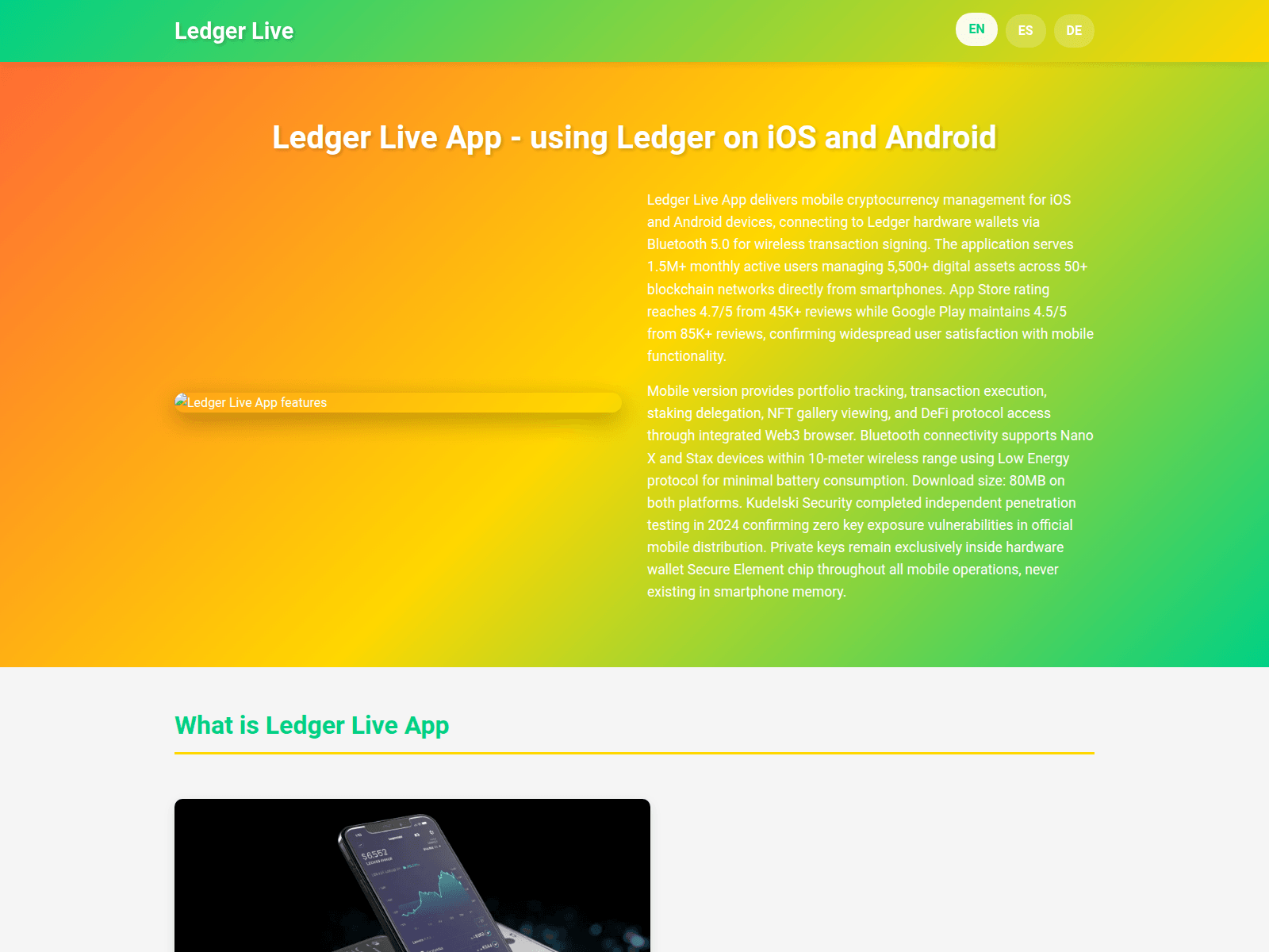 Screenshot of www.ledger-ios.com