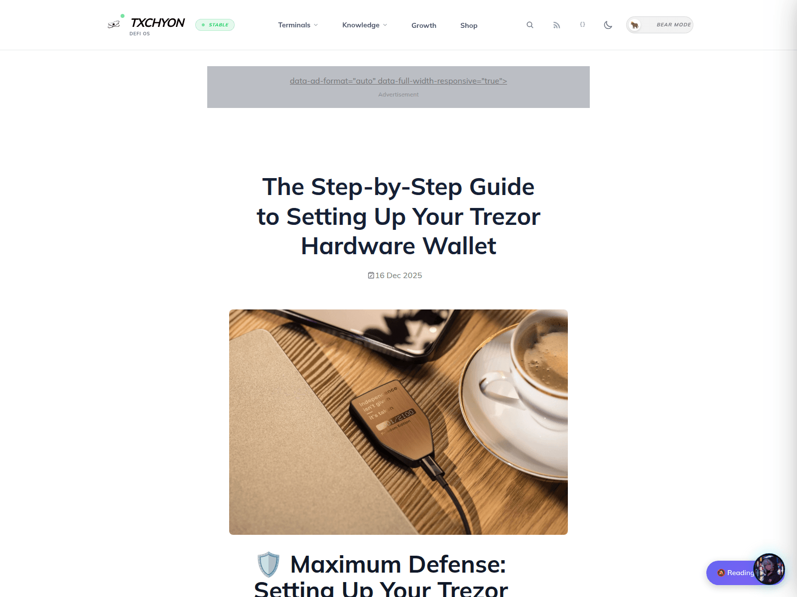Screenshot of txchyon.com