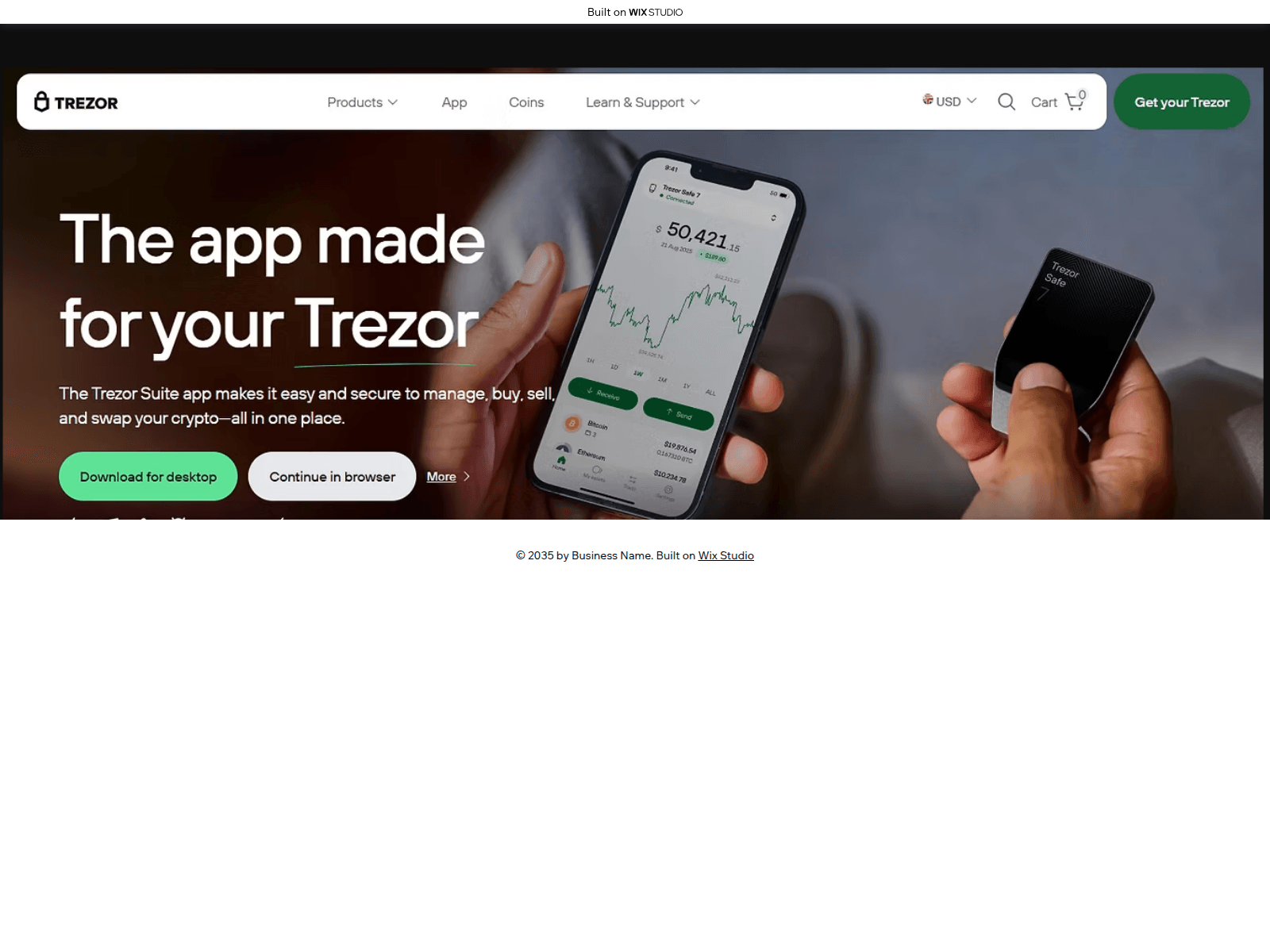 Screenshot of started-trrexor.wixstudio.com