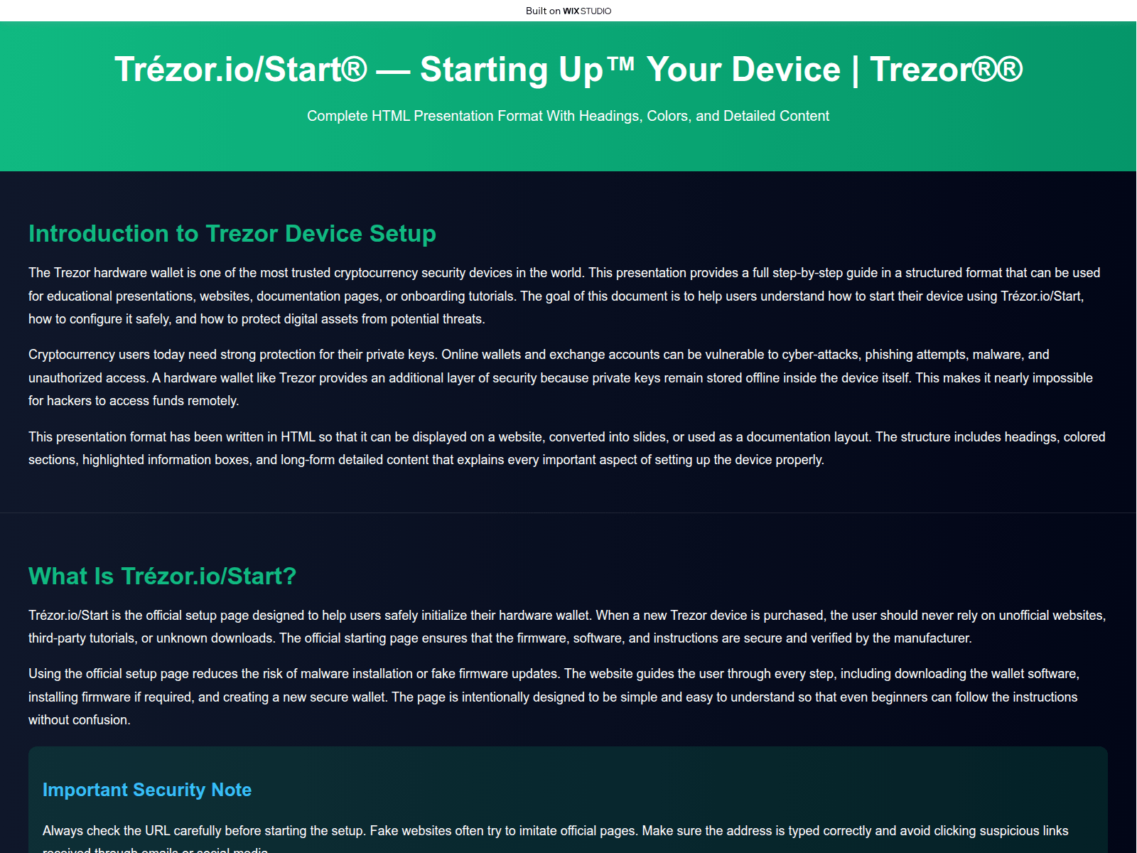 Screenshot of learn-iostarted.wixstudio.com