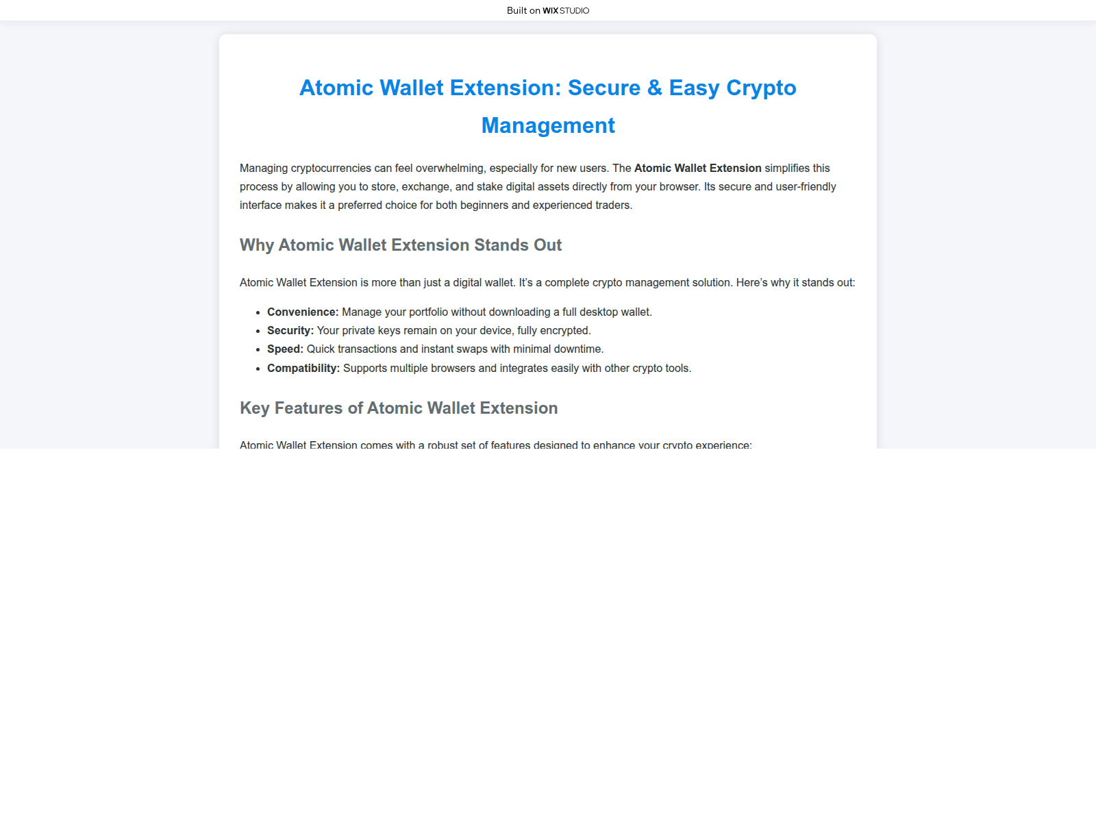 Screenshot of atomicc-extensions.wixstudio.com