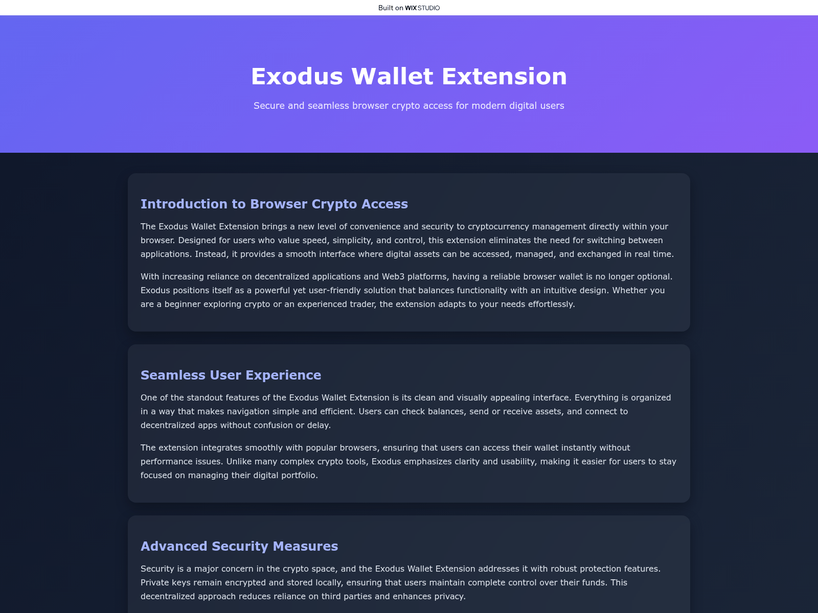 Screenshot of en-ex-odus.wixstudio.com