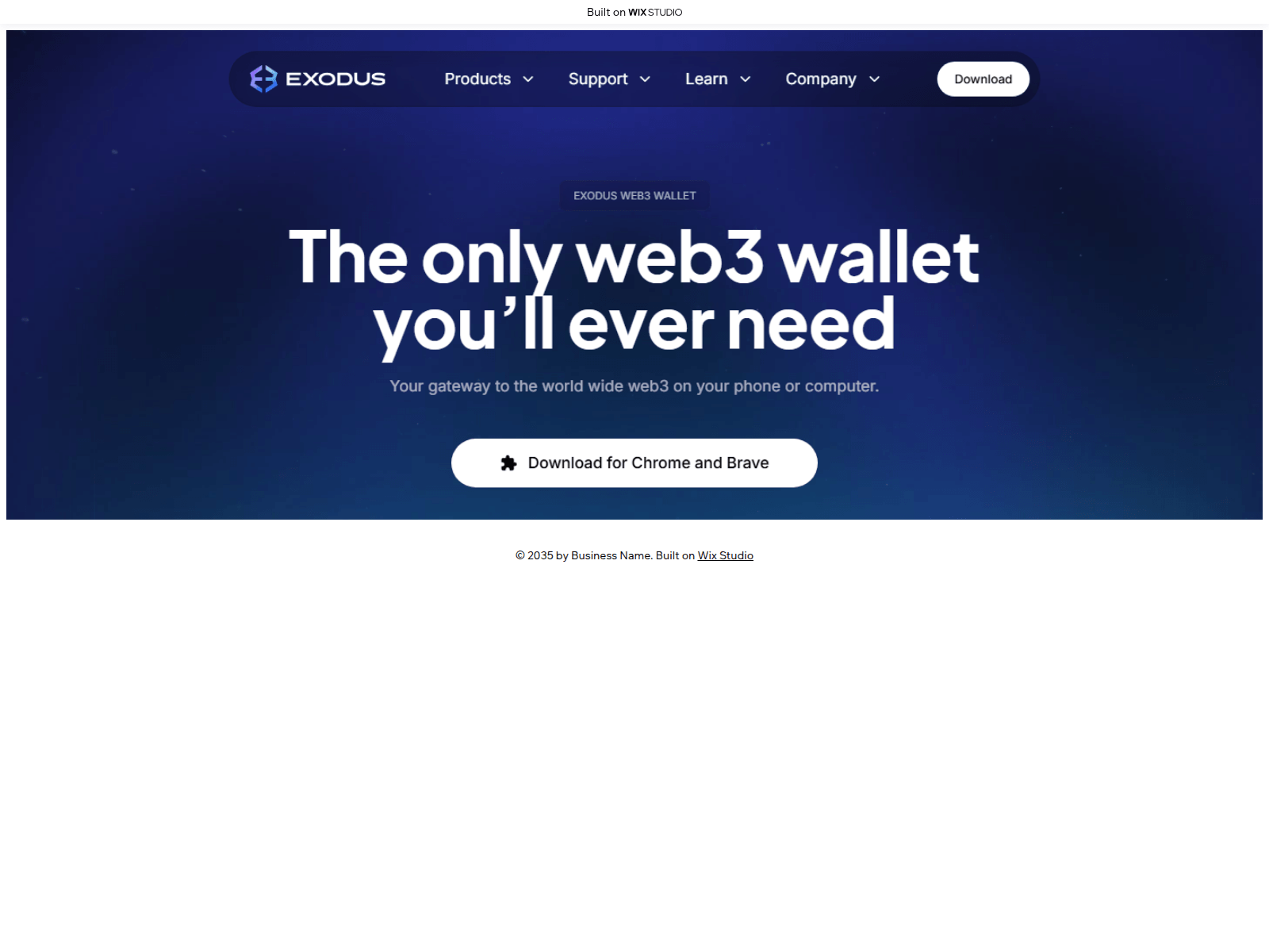 Screenshot of exudas-enus.wixstudio.com