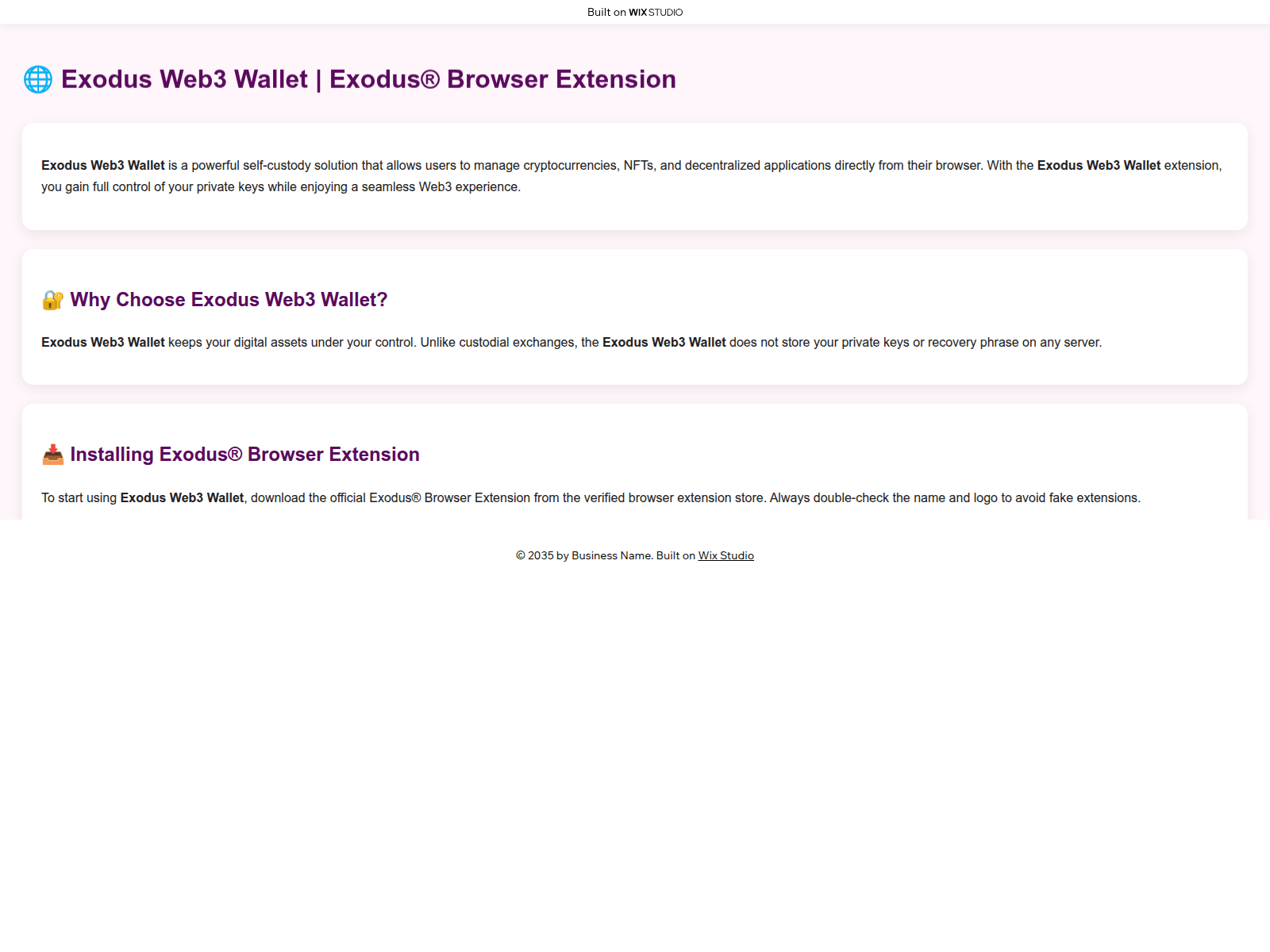 Screenshot of webexduss.wixstudio.com