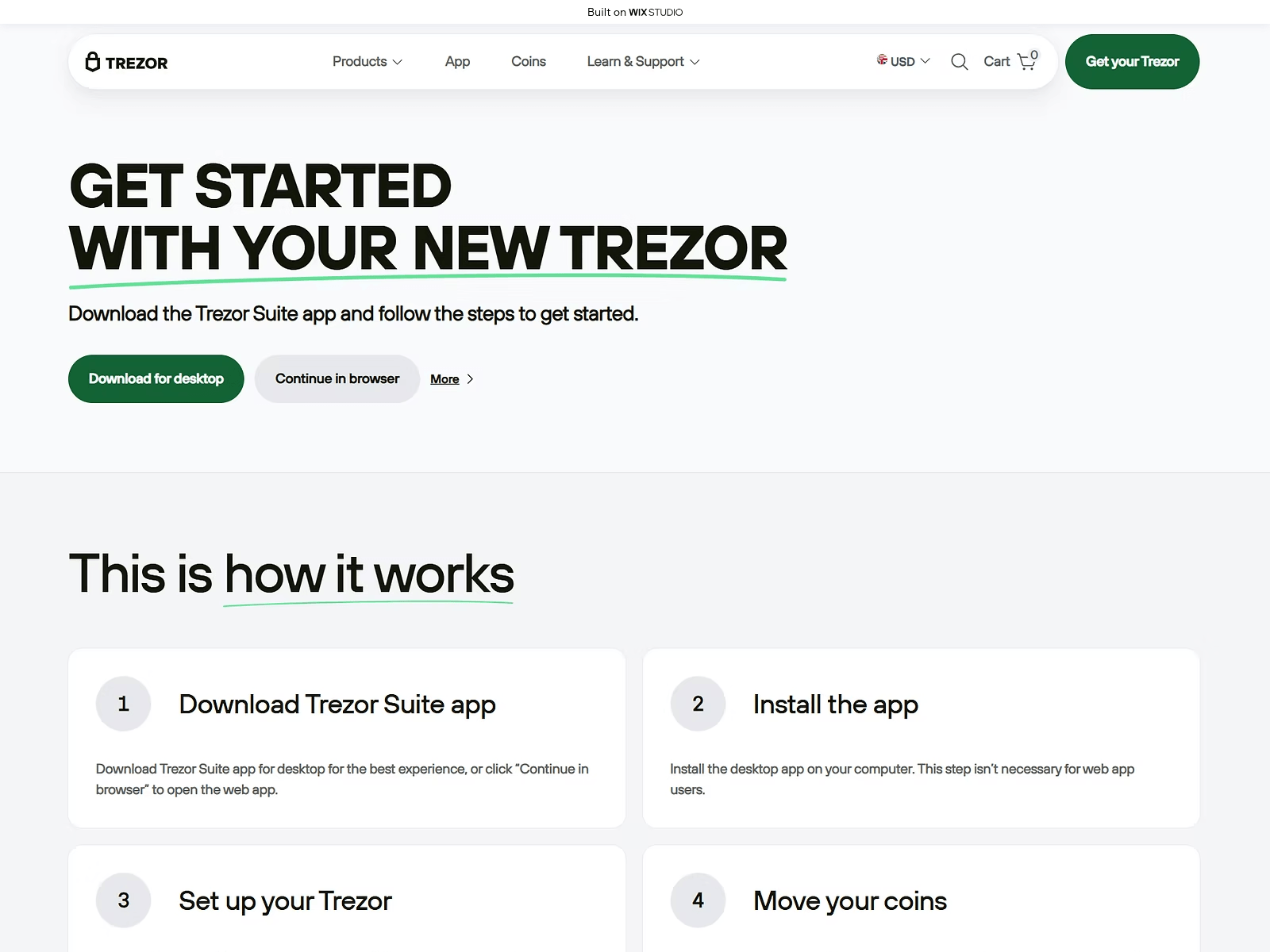 Screenshot of started-learn.wixstudio.com