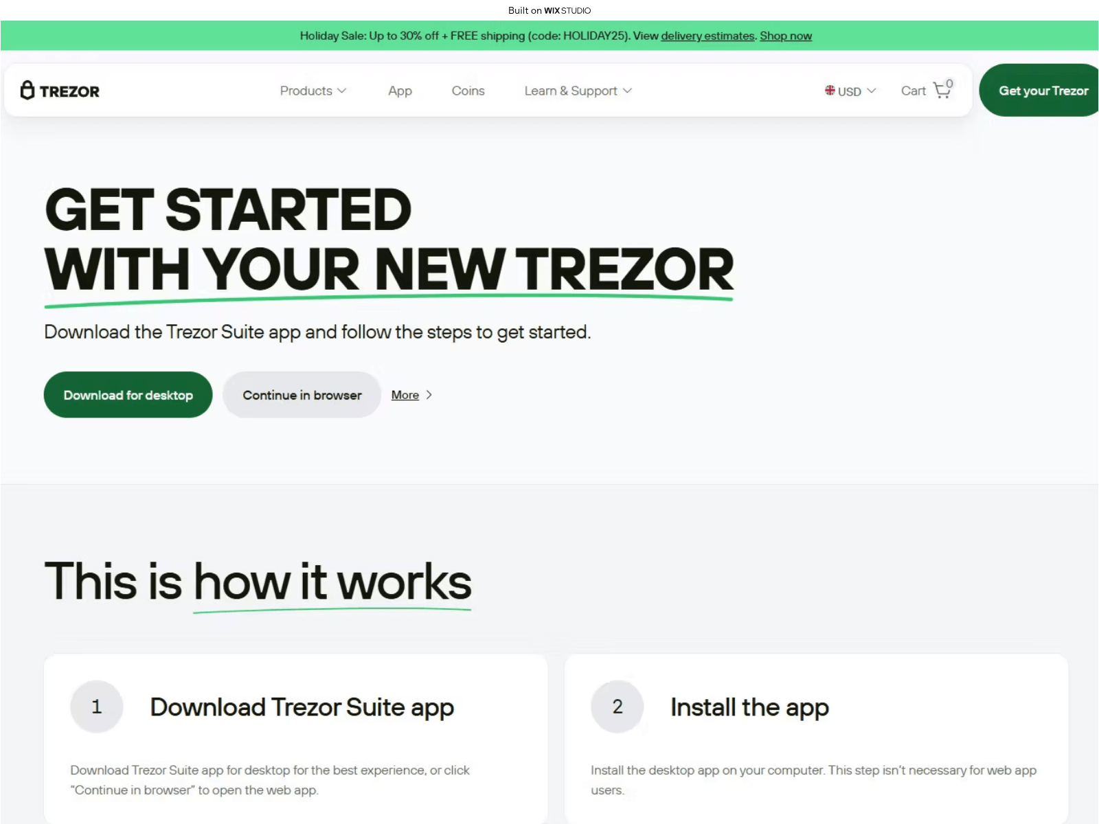 Screenshot of homepage-startedio.wixstudio.com