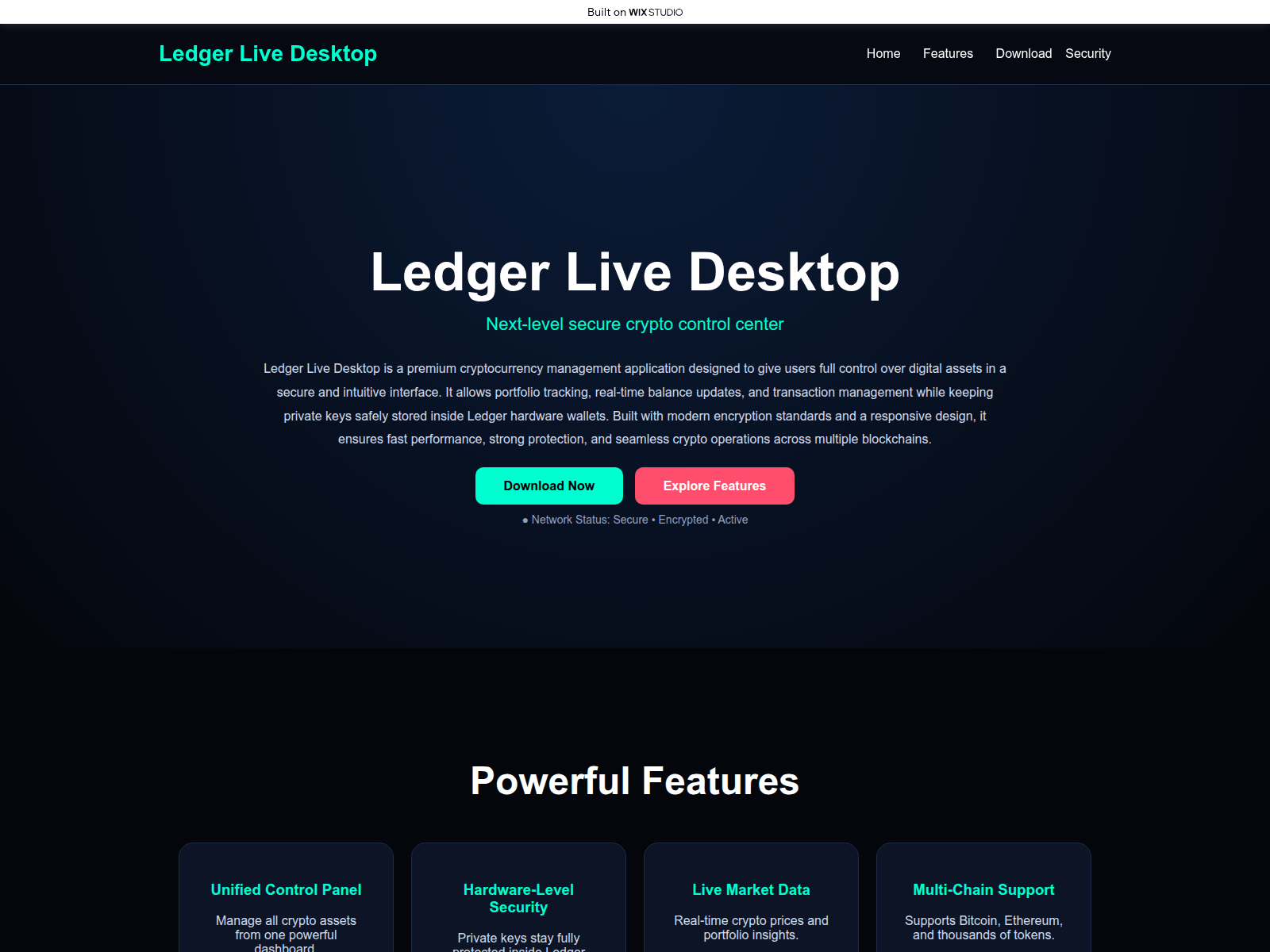Screenshot of test-desktop.wixstudio.com