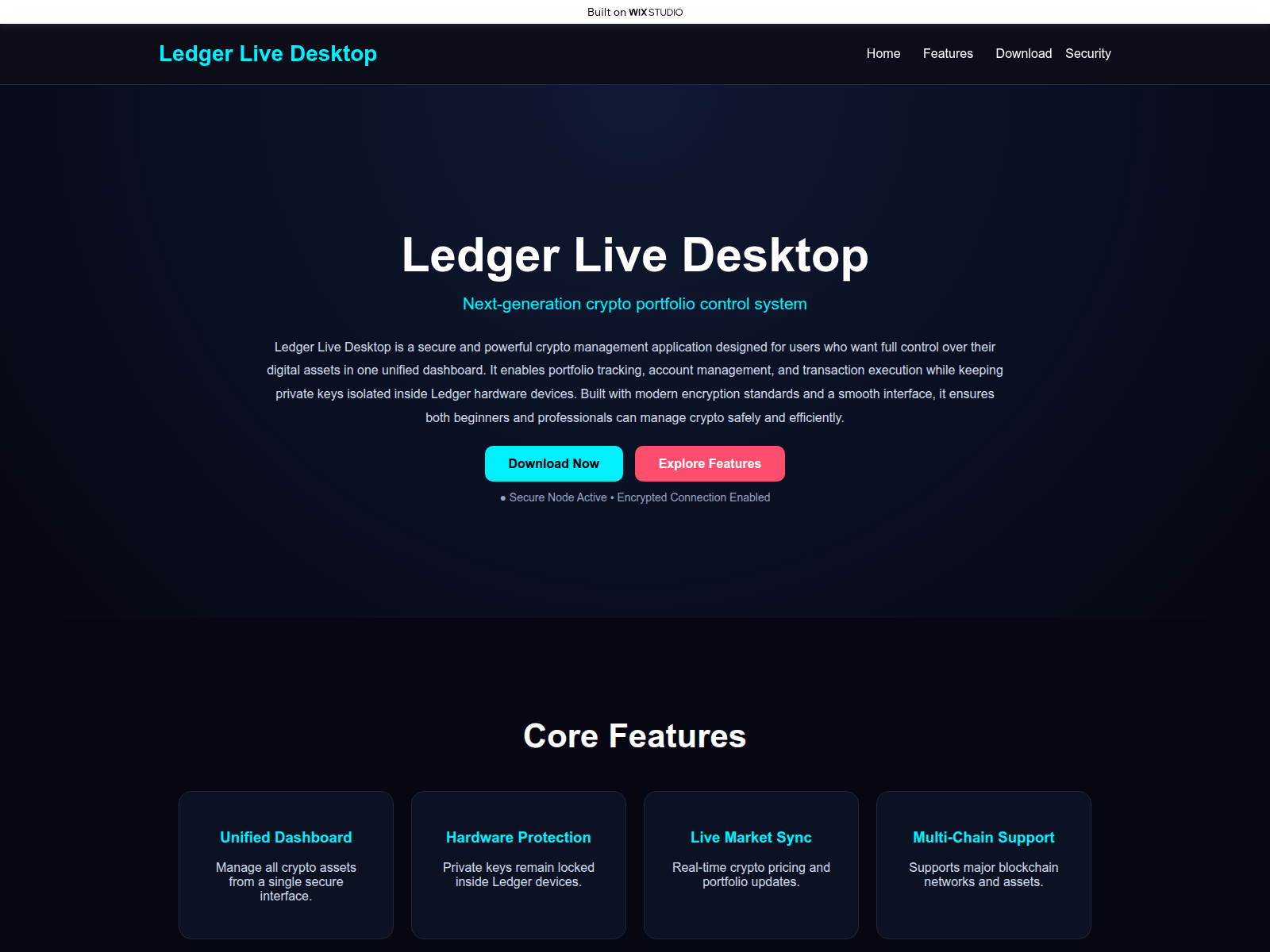 Screenshot of host-desktop.wixstudio.com