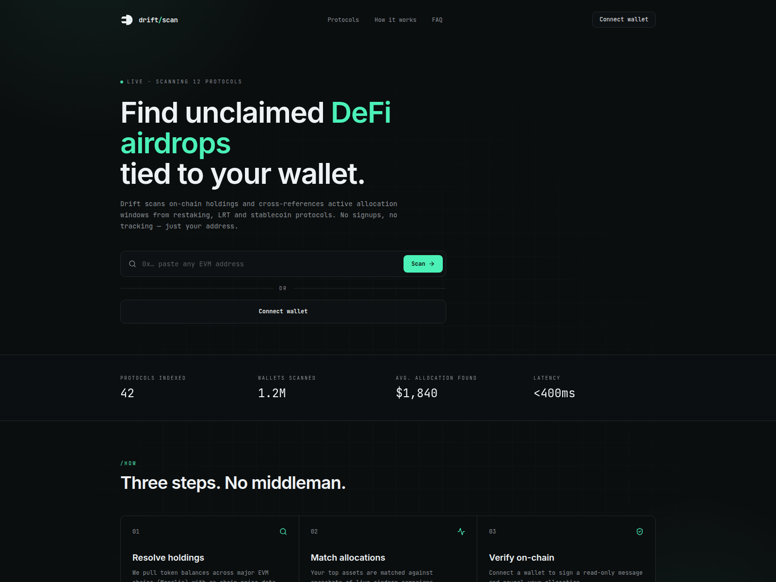 Screenshot of drift-scan.com
